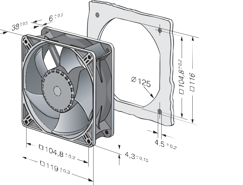 ebm papst Lüfter Aci 4420 H-voACi4420H-ebm papst Lüfter Aci 4420 H, ebm papst Lüfter Motor-ebm Papst