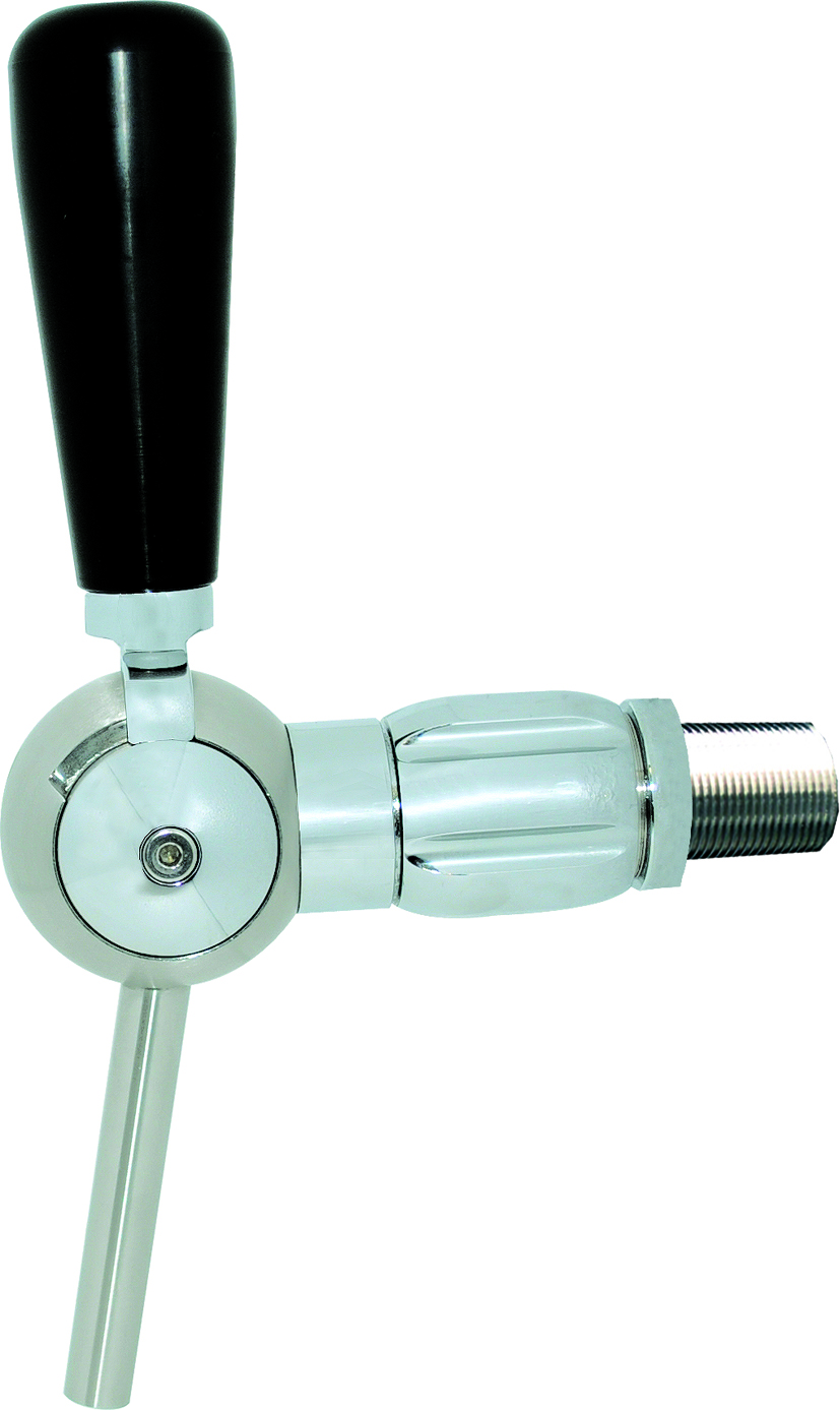 Kugelschankhahn mit Kompensator aus VA, Gewindestutzen 55mm G5/8"-P2000-Kugelschankhahn mit Kompensator aus VA, Gewindestutzen 55mm G5/8"-getraenkezapfanlagen.net